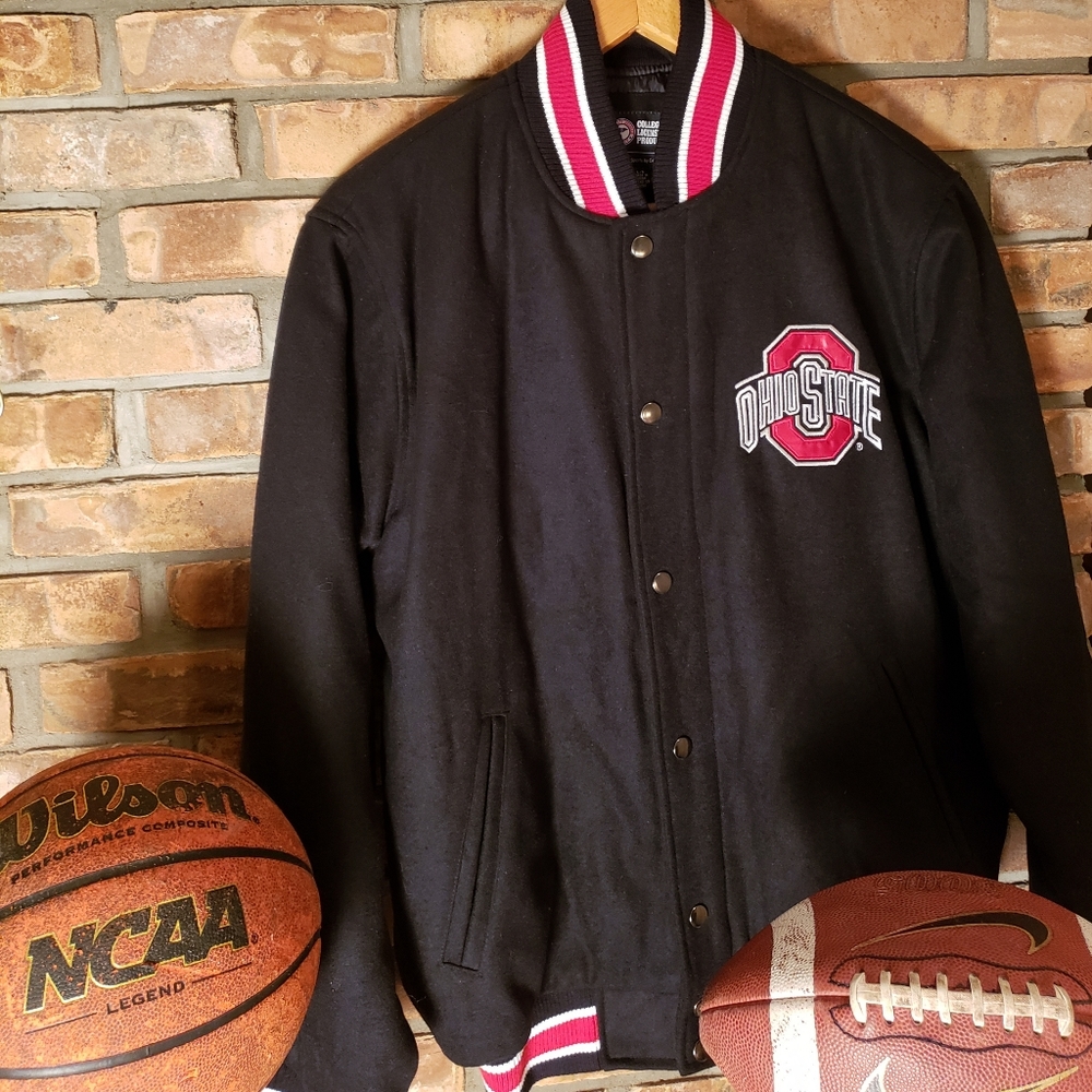 BNWT GIII Sports by Carl Banks, Ohio State Buckeyes "Letterman" Style Jacket